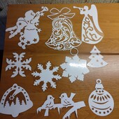 Заламіновані витинанки для вікон.Створіть святковий затишок у вашій оселі