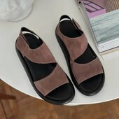 Натуральна замша. Стильні зручні босоніжки