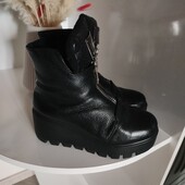 Сапоги ботинки женские натуральная кожа 25,5 см стелька