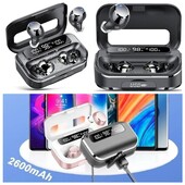 беспроводные водонепроницаемые наушники HiFi с басами Lekaby Q26 с индикатором заряда и павербанком
