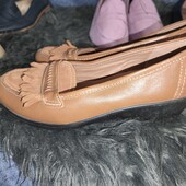 Hotter uk4 37p шкіряні лофери на танкетці з натуральної шкіри ззовні та зсередини