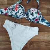 Крутезний купальник ❤️ліф+ двоє трусиків ♥️ Новий!(8/36)34В, маленька С♥️ Пуш-ап