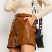 Стильні шорти з еко шкіри, XL L