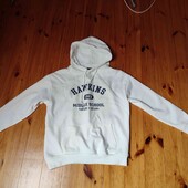 46-48р біле тепле худі унісекс тринитка на флісі 