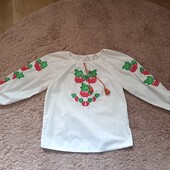 Дуже гарна вишиванка ,,калина,, на дівчинку 122-128 7-8 р.