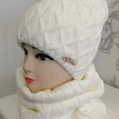 Комплект на флісі з помпоном і без помпона! р 54-60 6 кольорів! Якість преміум класу!