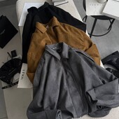 Бомбер замш