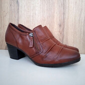 Німецькі шкіряні ботильйони, демі напів черевики на широку ногу, осінь весна, р. 39