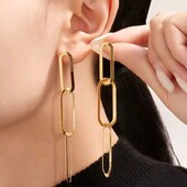 Сережки довгі ланцюжки, ланцюг, ланки, медзолото, панк, рок