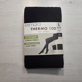 Есмара! Жіночі термоколготки, теплі жіночі колготки! 100 ден, чорні в горох! 44/46 євро 50/52 наш
