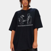 Жіноча футболка чорна з мерчем "Не в ладах з кукухой"