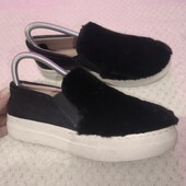 Topshop 37p прикольні сліпони з хутряною вставкою