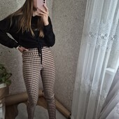 Прекрасні лосіни - штани, стрейч, клітинка❤️ Відмінний стан