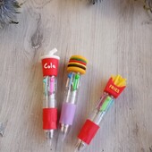 Ручка на 4 кольори на вибір: фрі, гамбургер, кола