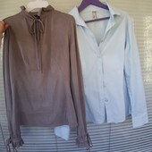 Блакитна сорочка+ кофтинка на 13-15 років