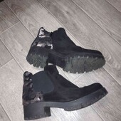 Tamaris!! натур.брендовые замшевые Челси р.40ст25