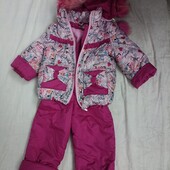 Теплий роздільний комбінезон для дівчаток