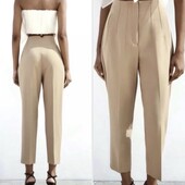 Стильні трендові брюки з завищеною талією, S