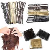 Чёрные 50 шт. металлические заколки для волос 6 см, заколки для волос, U-образная