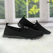 Женские кроссовки мокасины черные 38