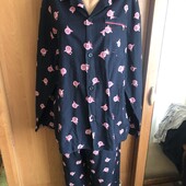 Пижама, комплект, костюм, 100% коттон, 2XL. Marks&Spencer.
