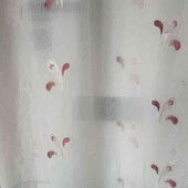 шикарный белый тюль в принт размер 420/160 см