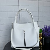 Сумка шопер білий чорний жовтий