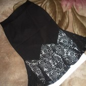 Юбка миди с кружевом ,цвет на выбор