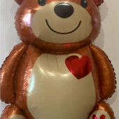 Фольгований ведмедик із серцем (91х65 см)