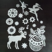 Заламіновані витинанки для вікон.Створіть святковий затишок у вашій оселі