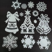 Заламіновані витинанки для вікон.Створіть святковий затишок у вашій оселі