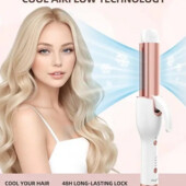 Плойка та випрямляч 2 в 1, керамічний турмалін CkeyiN Flat Iron з прохолодним повітряним потоком,