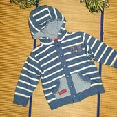 Толстовка кофта теплая для мальчика 9-12мес.