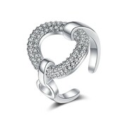 Стильное серебряное изящное кольцо с цирконами.Серебро 925 пр.