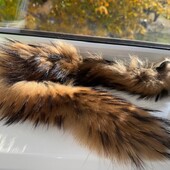 ворот из енота. Натуральный мех !