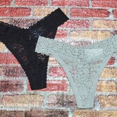 Арт.0309 набір 2шт трусики танга мереживні від h&m розмір євро м