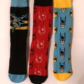 Три пари! Набір! Шкарпетки Batman Розмір: 39/42