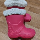 Гумові чоботи трошки утеплені для дівчинки