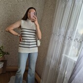 Актуальна, в'язана безрукавка в смужку, якість супер, Нова без цінників❤️