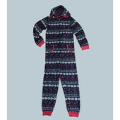 Домашній флісовий повсякдений комбез в синьому кольорі з орнаментом з оленями, унісекс від Primark