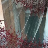 Шикарнейшая готовая на тесьме тюль на узкое окошко 1м 50см