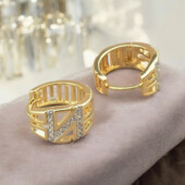 Сережки 'Xuping' Фіаніт (позолота 18к) 058204