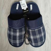 Inextenso мужские текстильные тапки цвет синий клетка размер евро 45/46