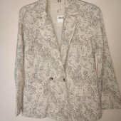 Прінтований блейзер з суміші льону та бавовни