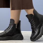 Теплые Ботинки на флисе! 36,37,38,39,40р черные