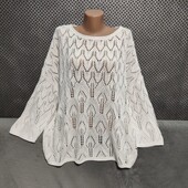 Симпатичный женский ажурный свитерок на пышные формы, р.3XL/4XL