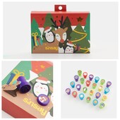 Адвент-календар з кольоровими штампами, 24 шт у віконечках