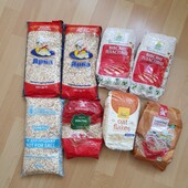 Вівсяні пластівці лот 7 шт +1 шт гречані