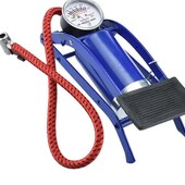 Насос однопоршневый ножной с манометром