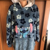 Меховушка, плюшева туника, кофта, худи, 2-3XL. стич. Disney, слип, пижама